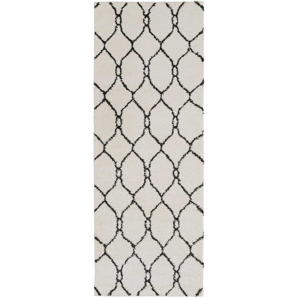 Swift Ivory/Black/Mint Runner Rug
