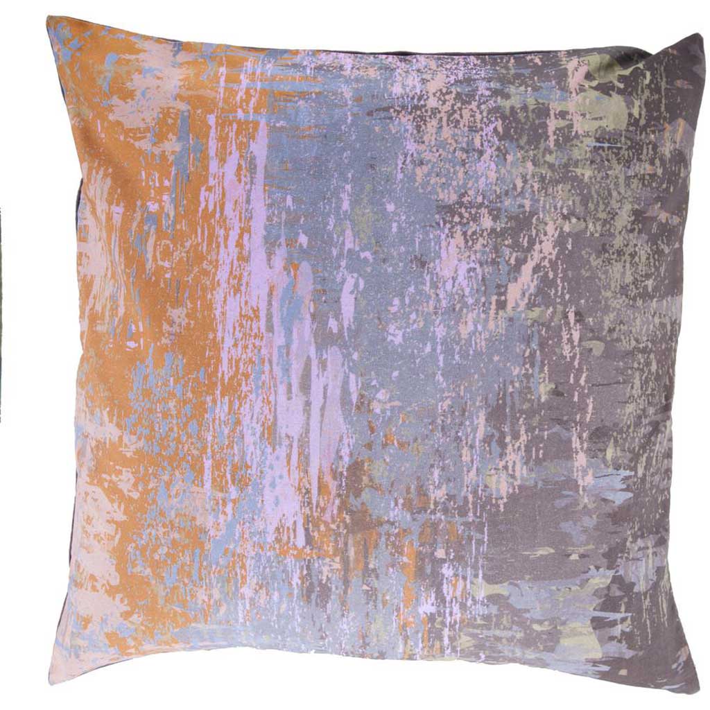 Wonder of Watercolor Chocolate/Moss Pillow