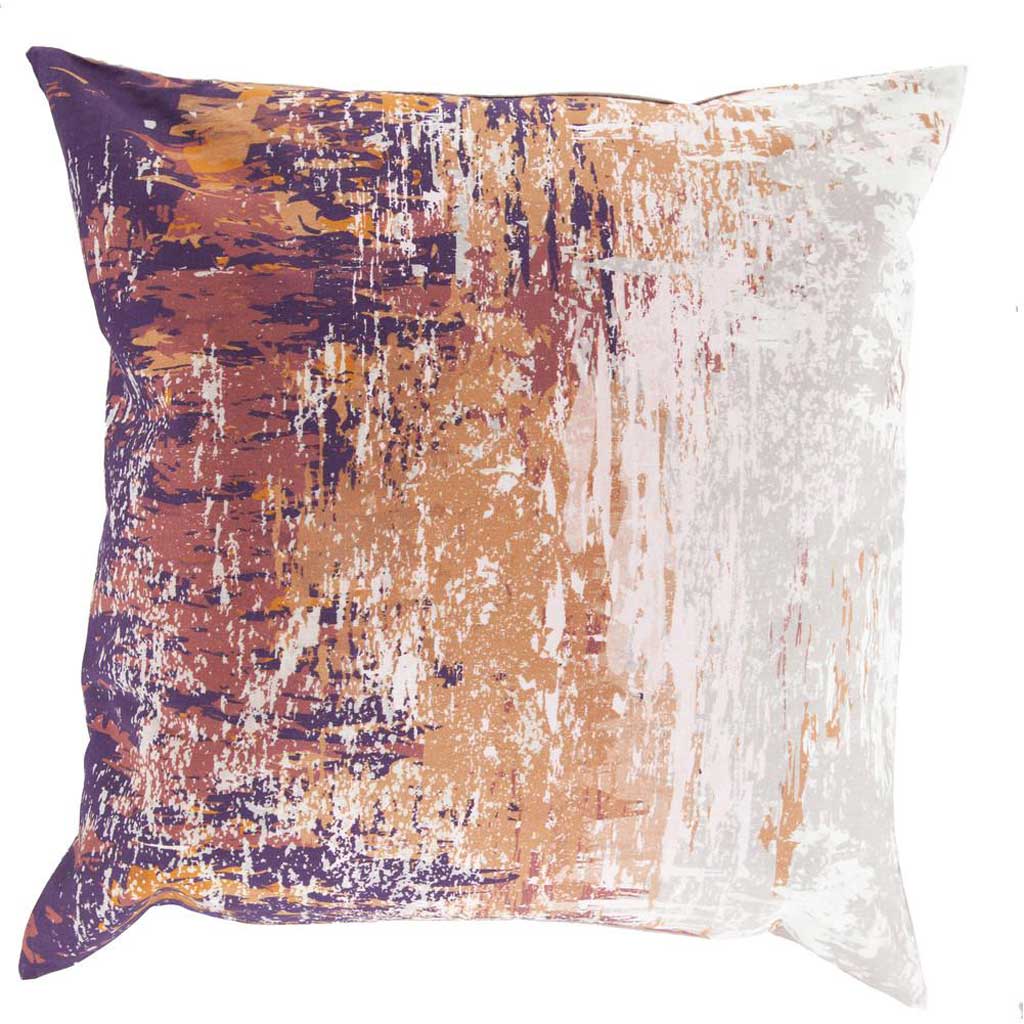 Wonder of Watercolor Tan/Burgundy Pillow