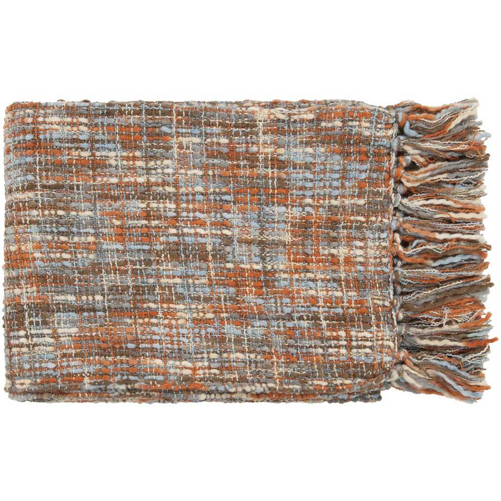 Tabitha Textural Orange/Brown/Neutral Throw