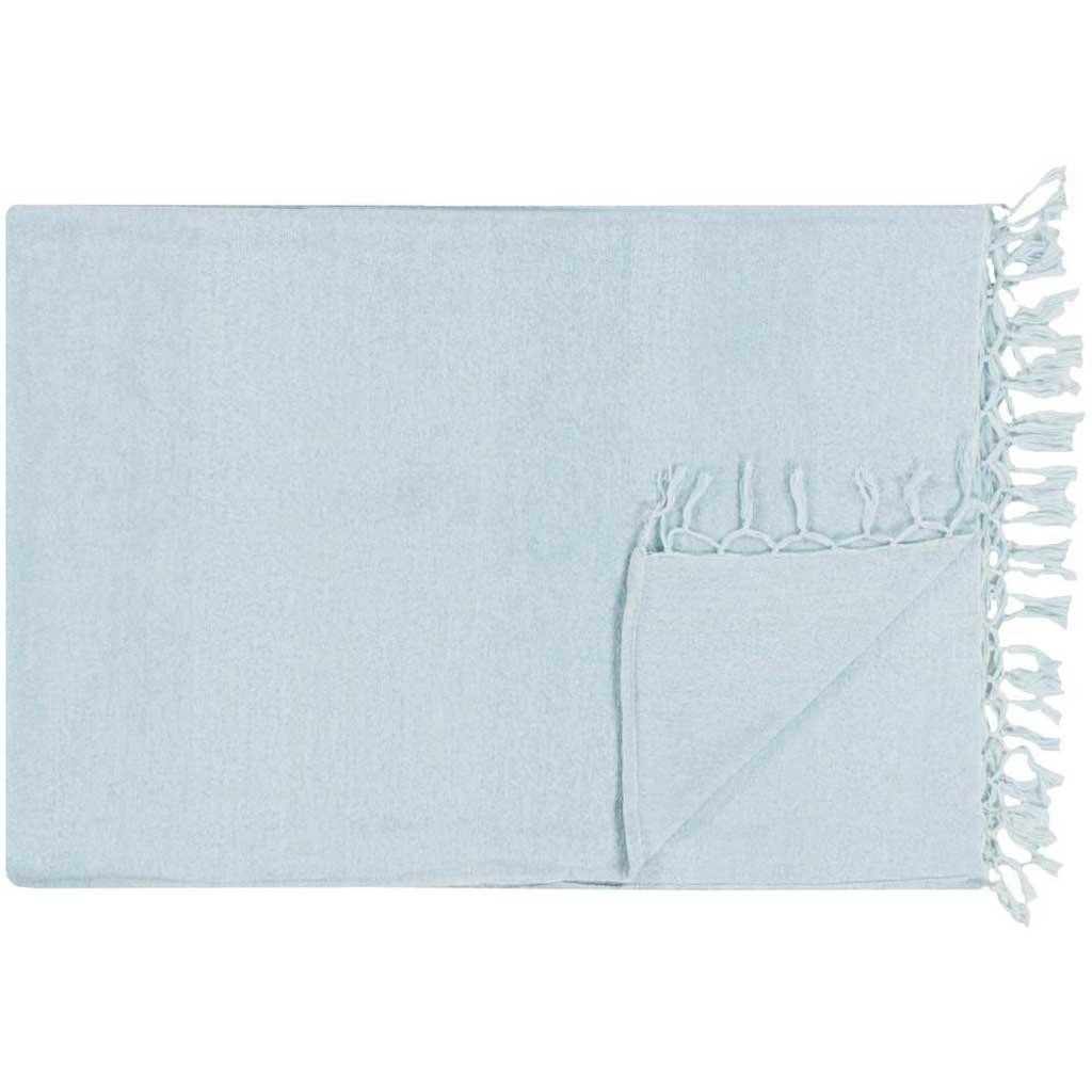Tessa Solid Sky Blue Throw