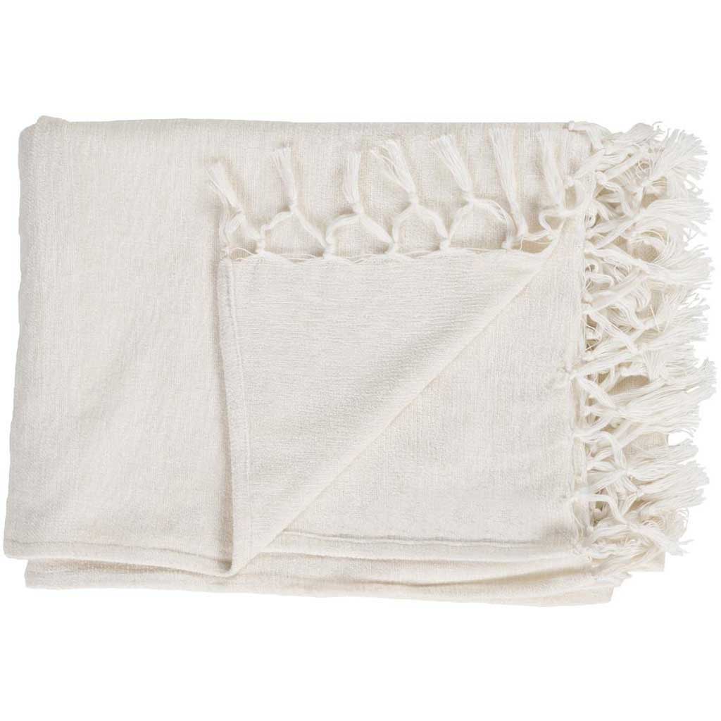 Tessa Solid Ivory Throw