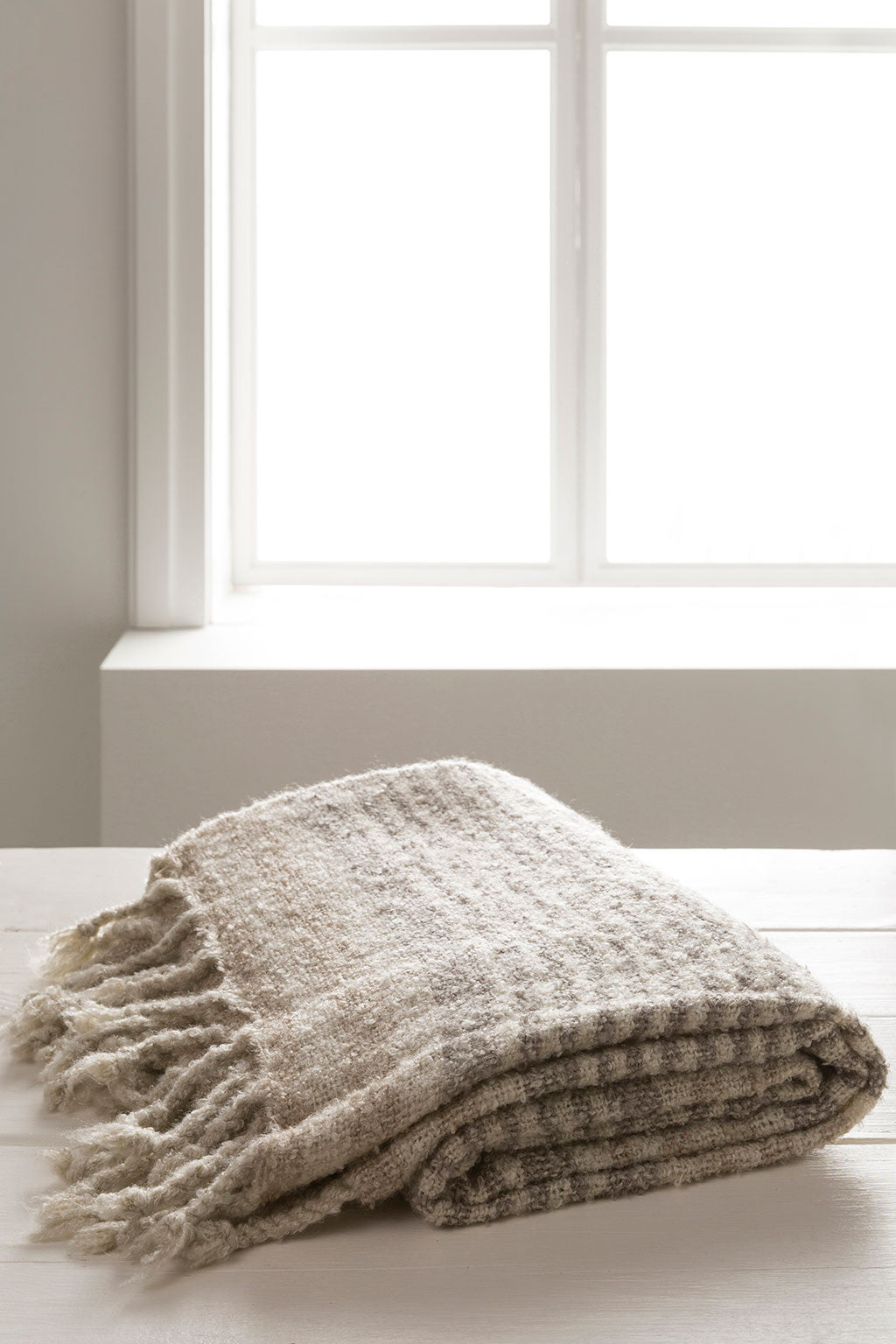 Treasure Striped Neutral/Gray Throw