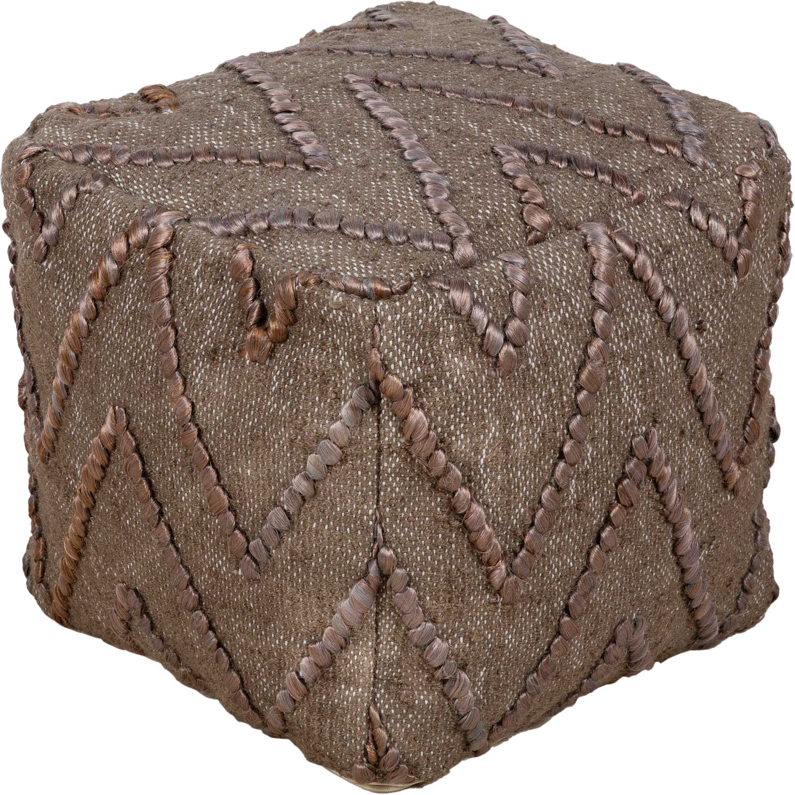 Talon Pouf Cream/Sage/Camel
