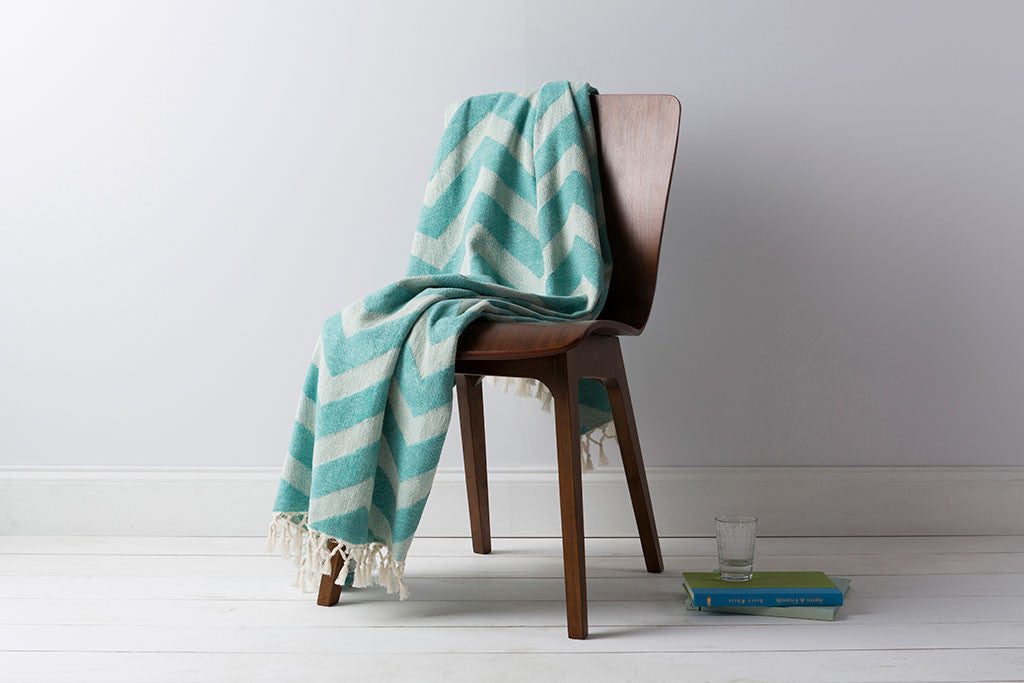 Thacker Geometric Blue Throw