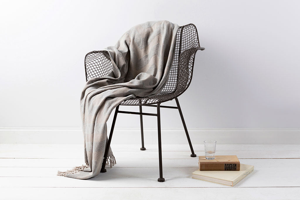 Thacker Geometric Gray Throw