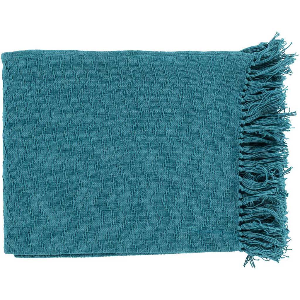 Thelma Solid Blue Throw