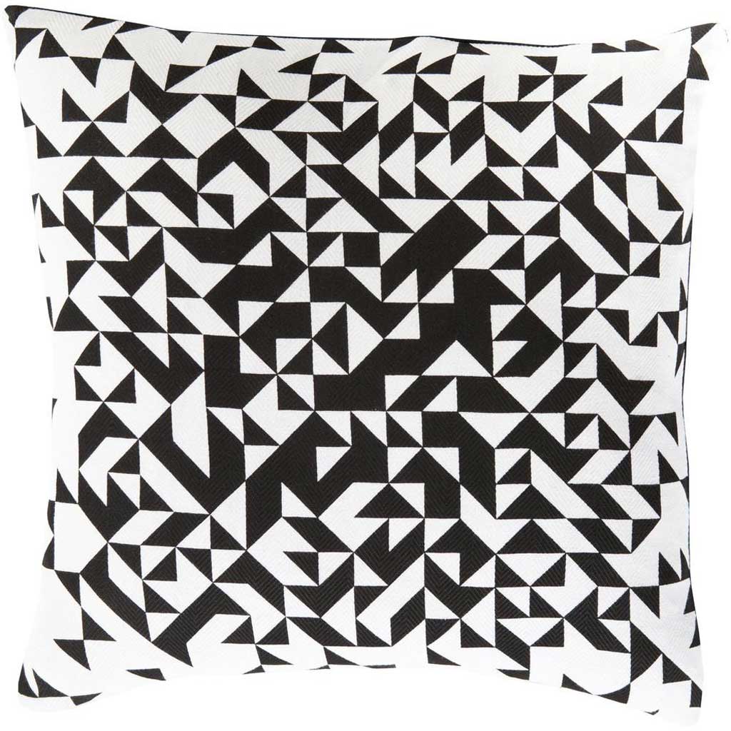 Stately Static Charcoal/Ivory Pillow