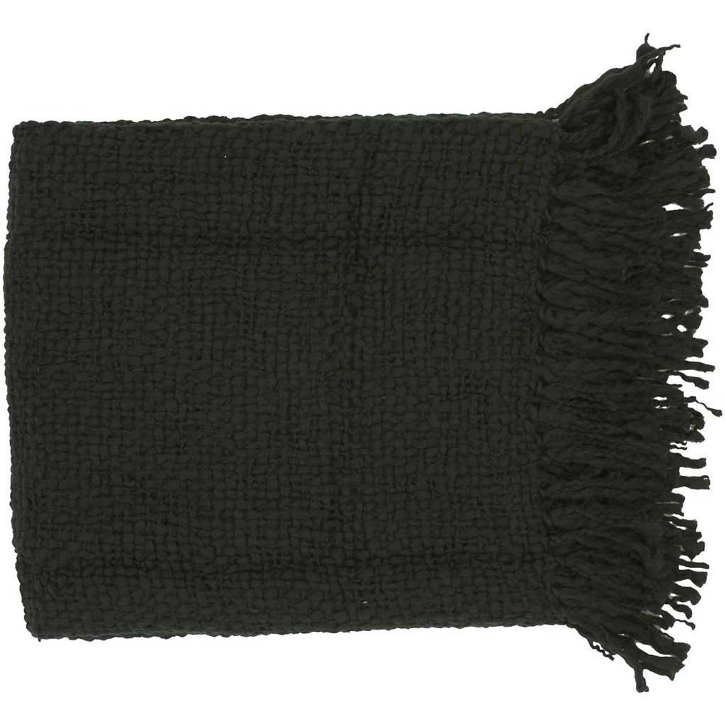 Tobias Solid Black Throw