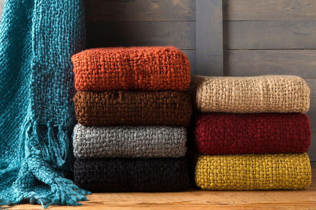 Tobias Solid Orange Throw