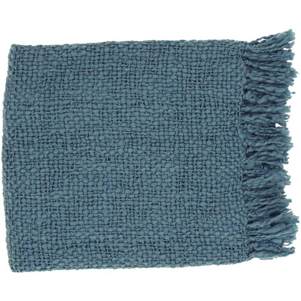 Tobias Solid Blue Throw