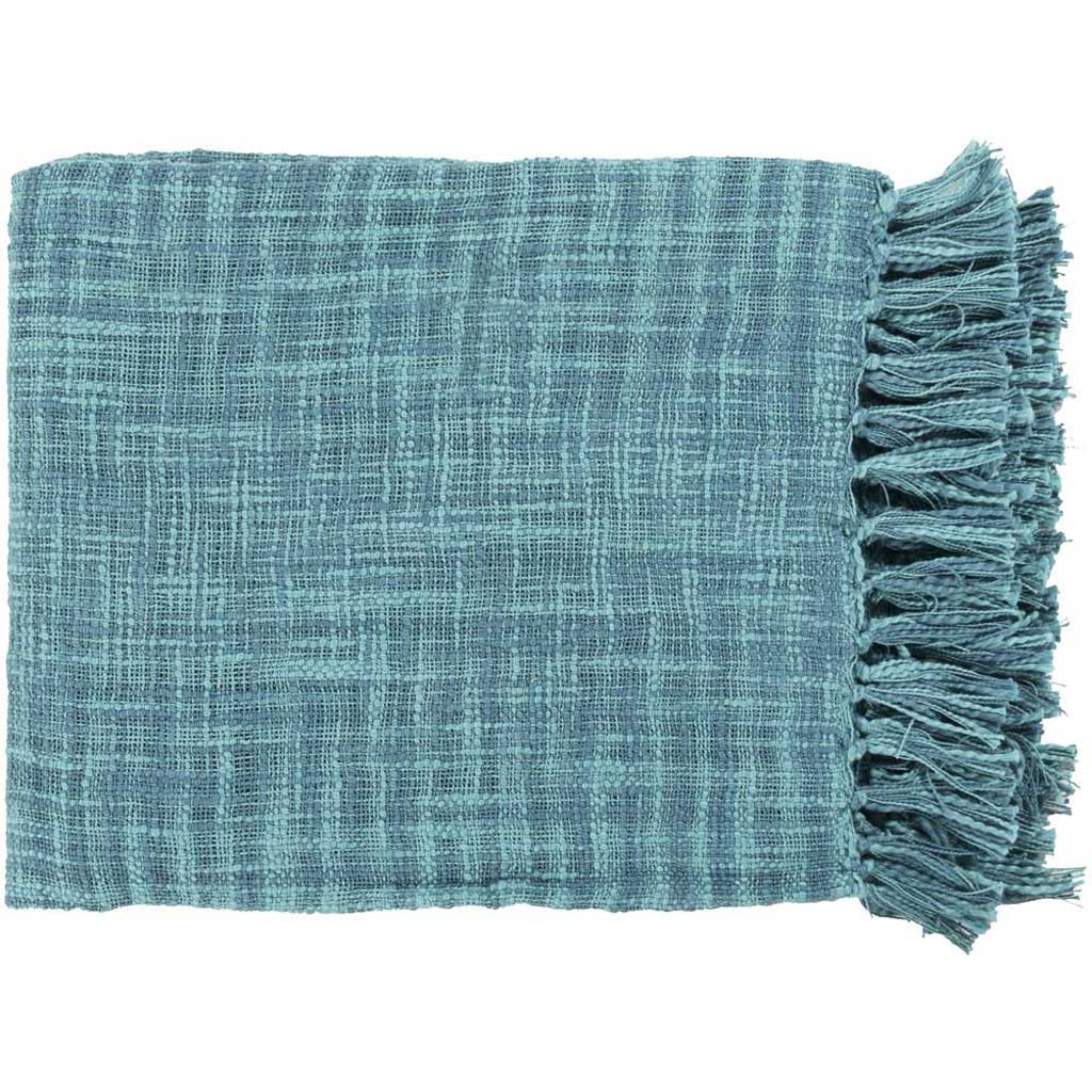 Tori Solid Teal Throw - Froy.com