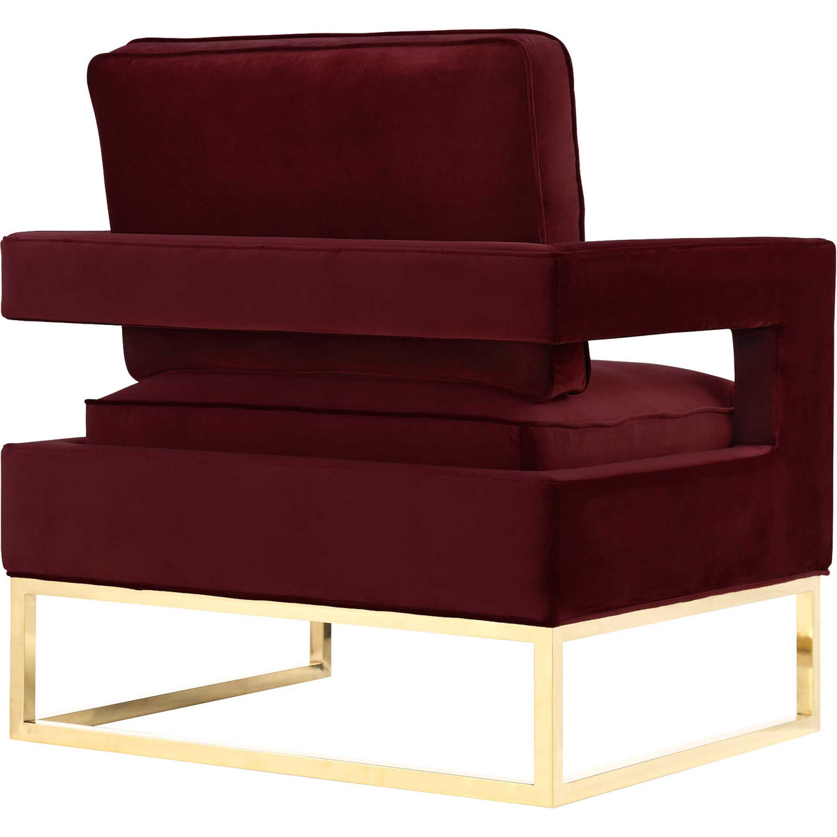 Alex Velvet Chair Maroon