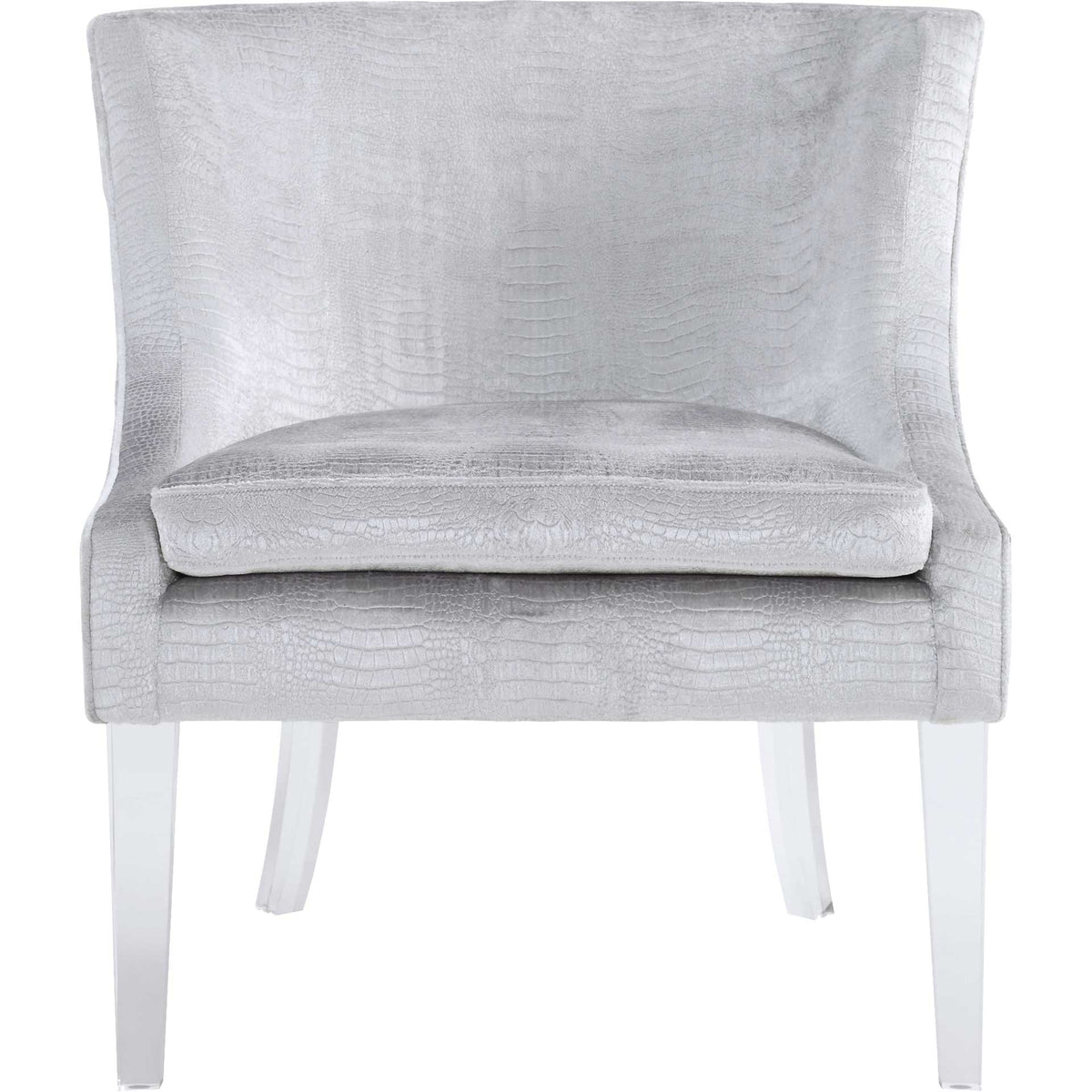 Myrtis Croc Chair Silver