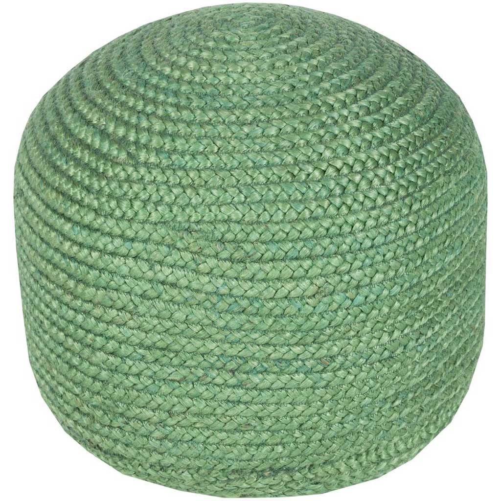 Tropics Solid Emerald Cylinder Pouf