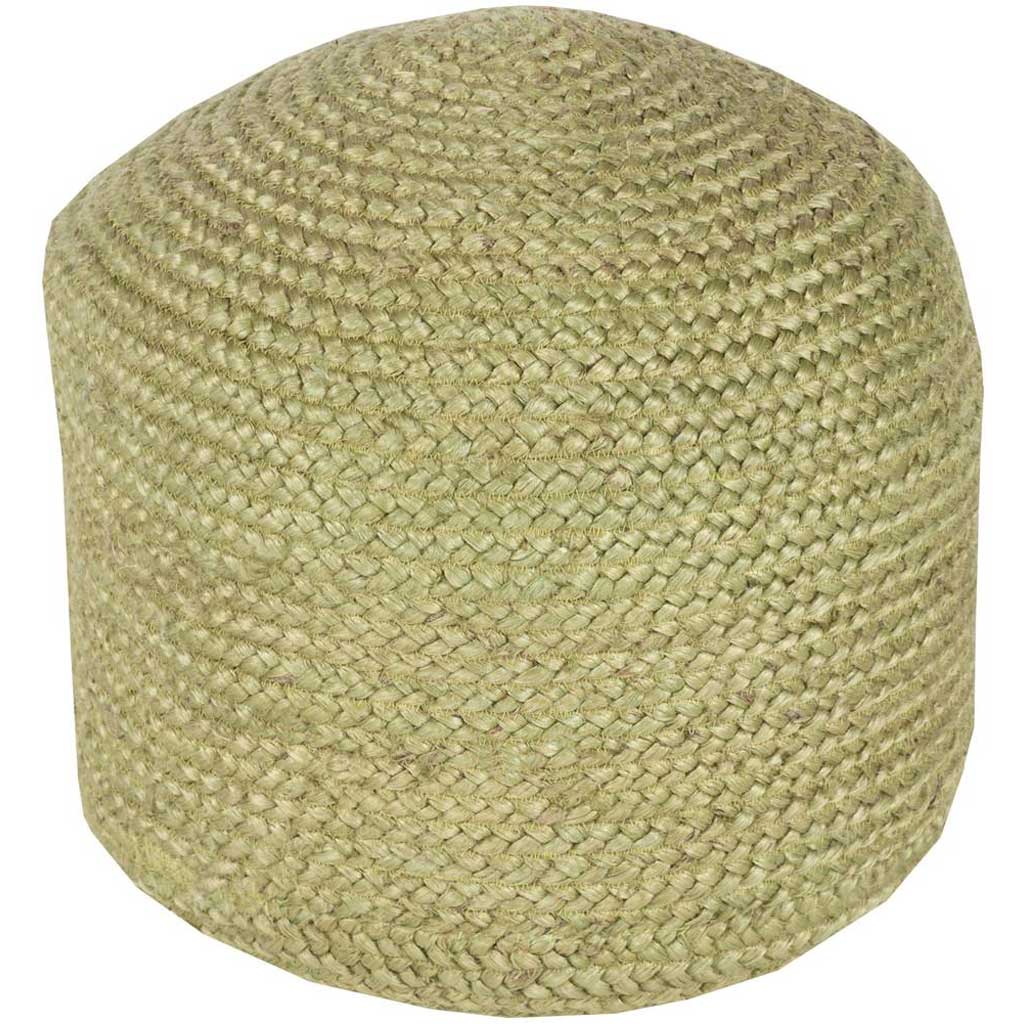 Tropics Solid Olive Cylinder Pouf