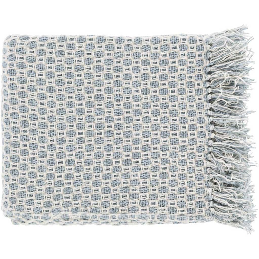 Trestle Geometric Blue Throw