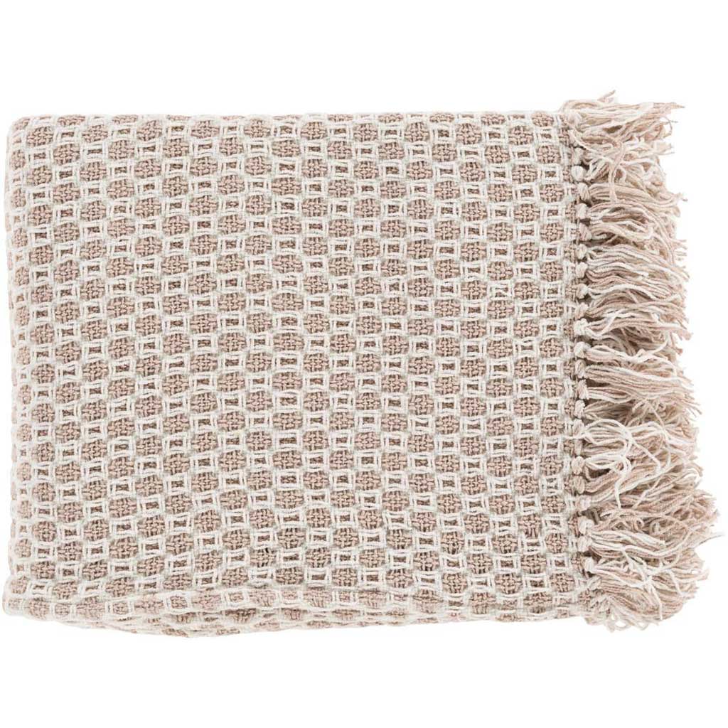 Trestle Geometric Pink Throw