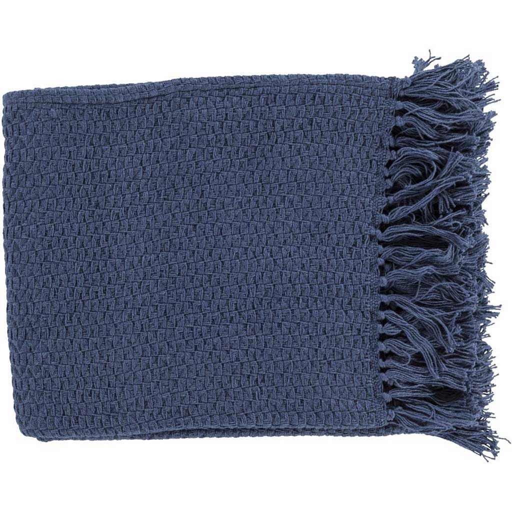 Tressa Solid Navy Throw