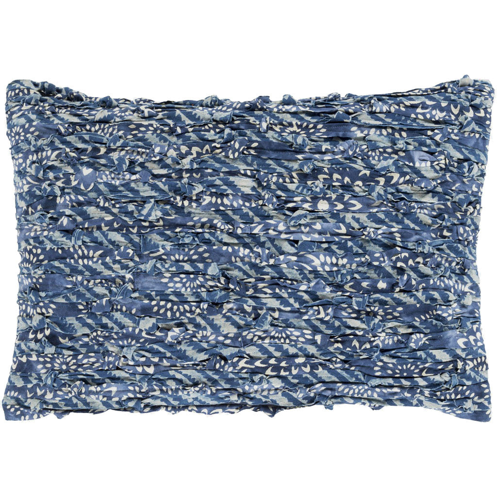 Townsend Navy/Pale Blue/Cream Lumbar Pillow