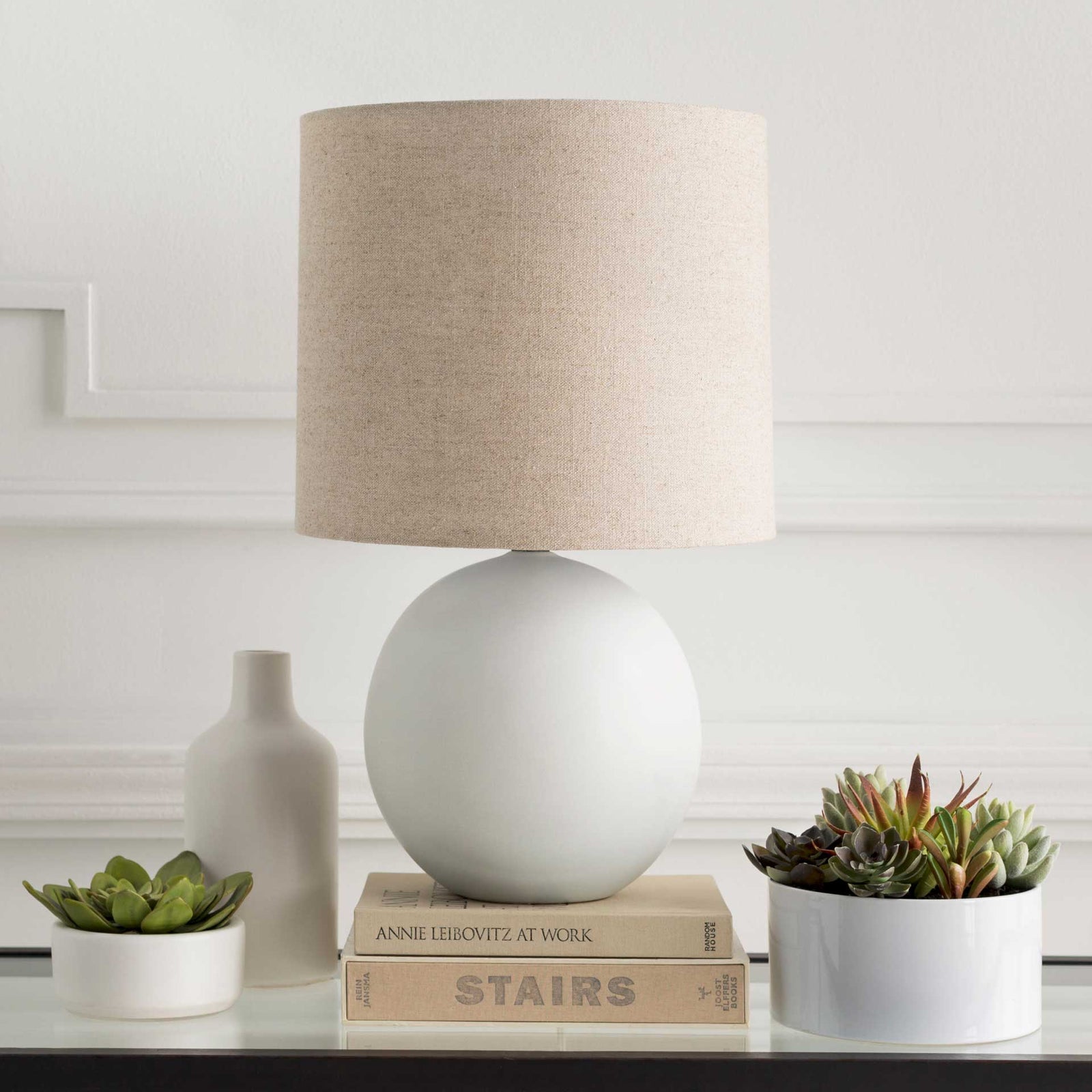 Vicenzia Table Lamp Ivory/Light Gray/Natural