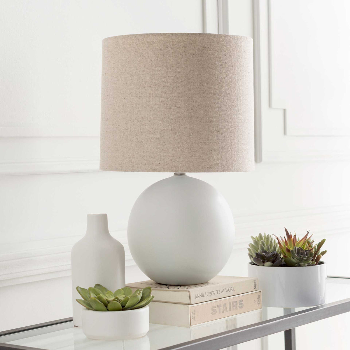 Vicenzia Table Lamp Ivory/Light Gray/Natural