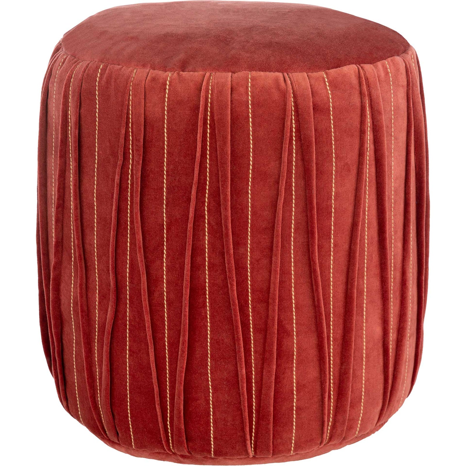Veronica Pouf Dark Red