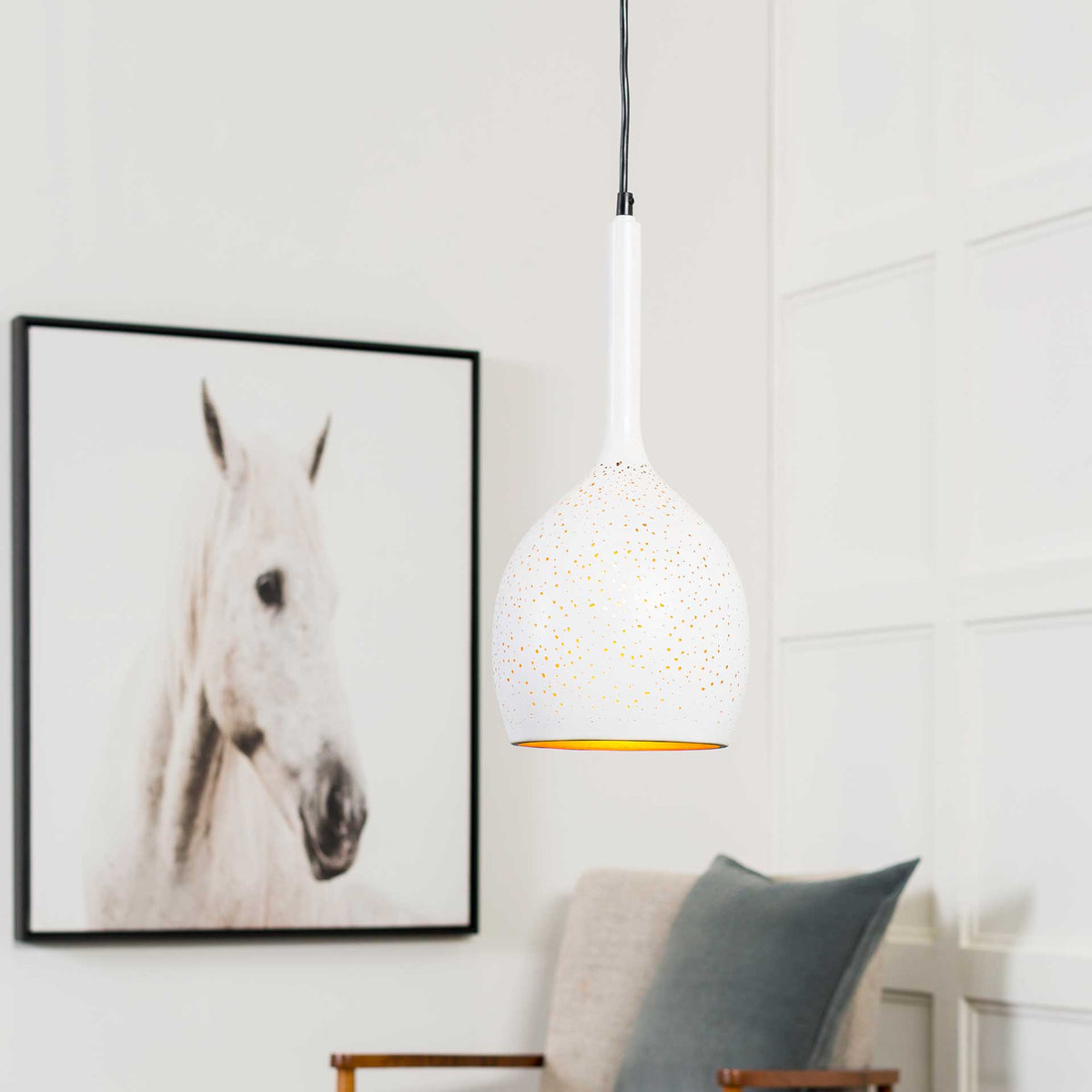 Valeria Bell Ceiling Lamp White