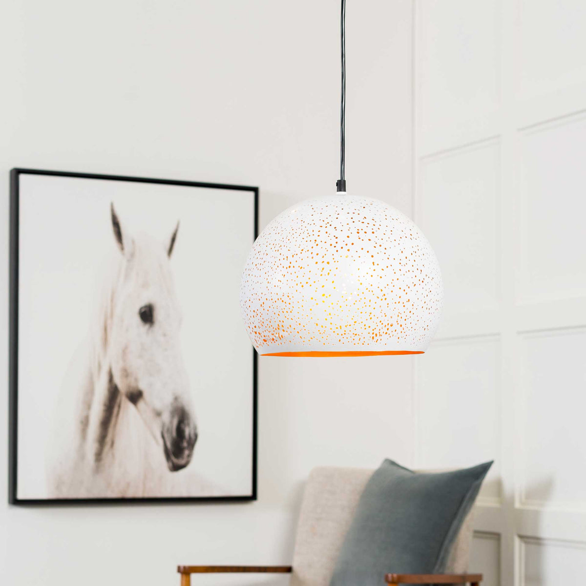 Valeria Round Ceiling Lamp White