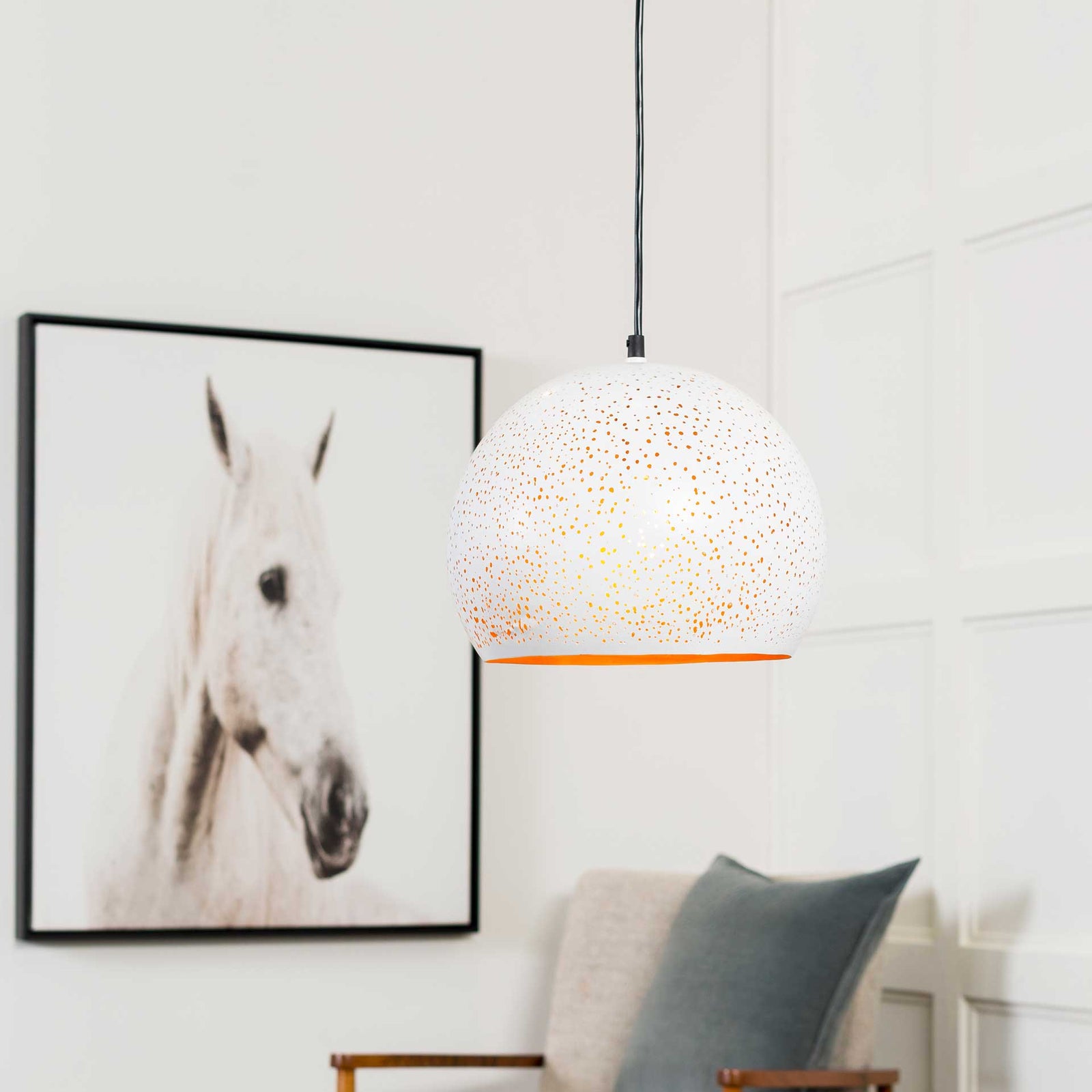 Valeria Round Ceiling Lamp White