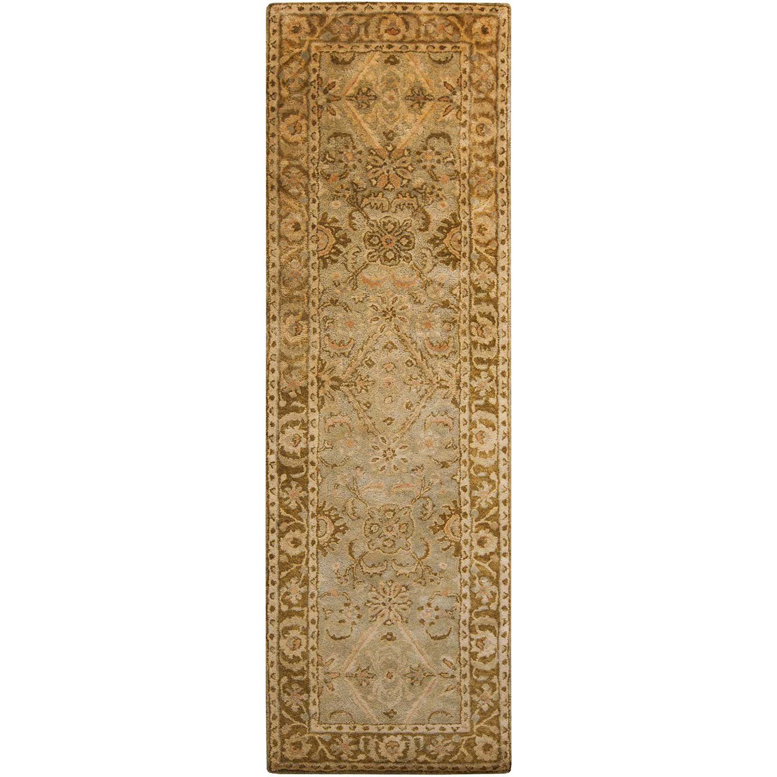 Vintage Ivory/Sea Foam Runner Rug