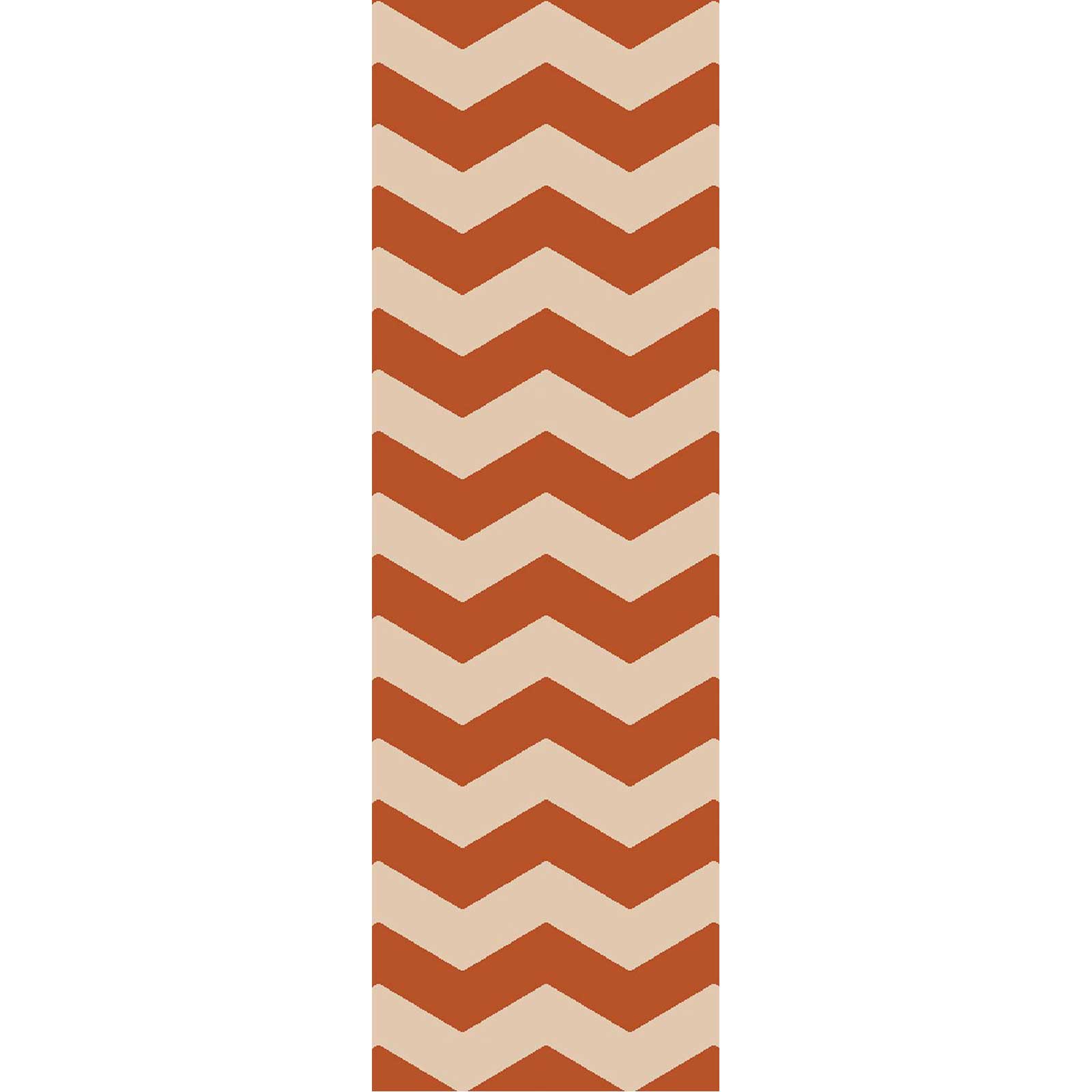 Wade Rust/Beige Runner Rug