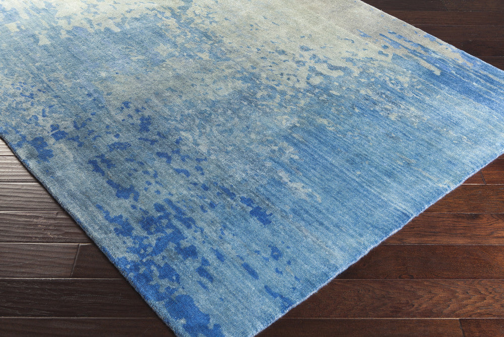 Watercolor Cobalt/Light Gray Area Rug