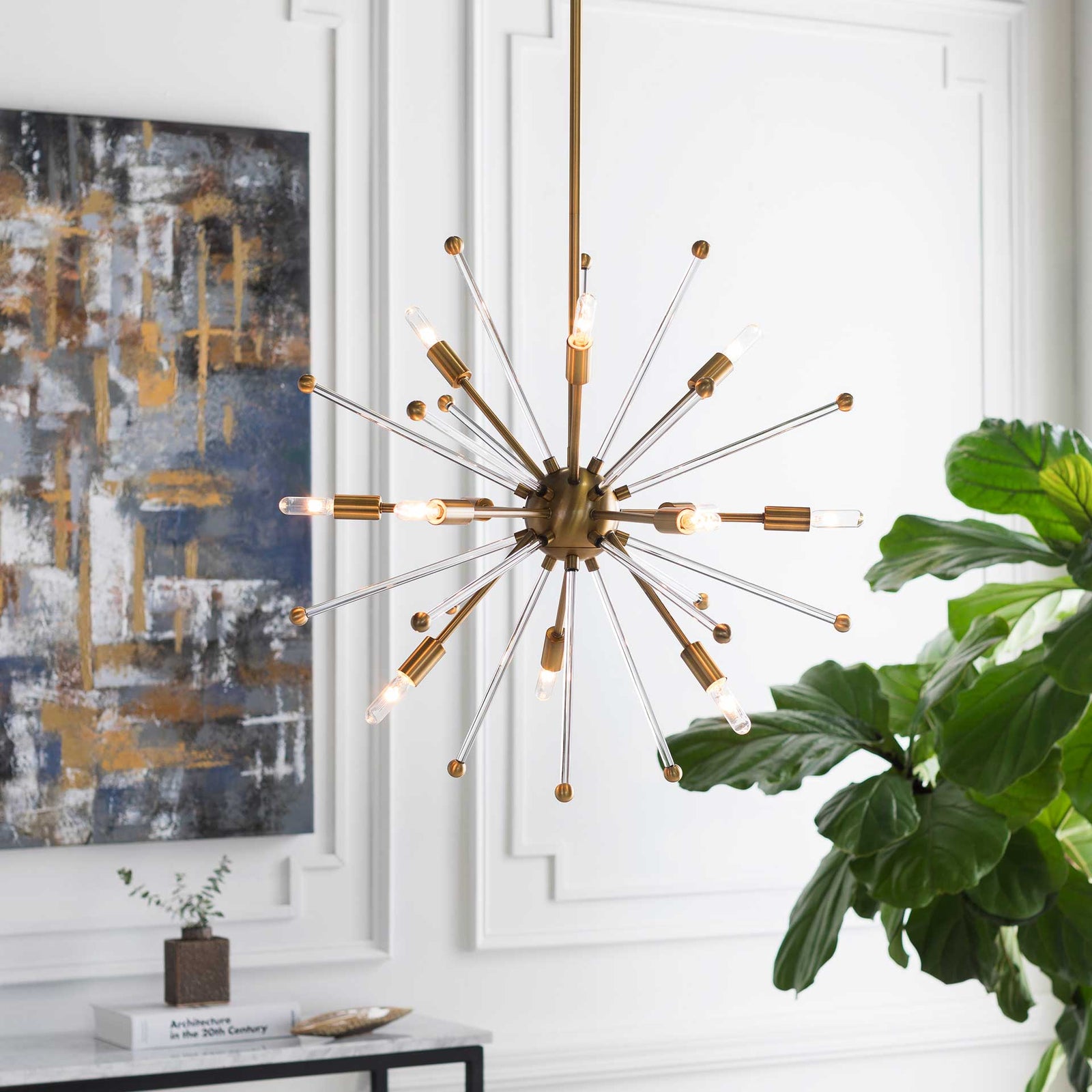 Wells Ceiling Lamp Bronze/Clear