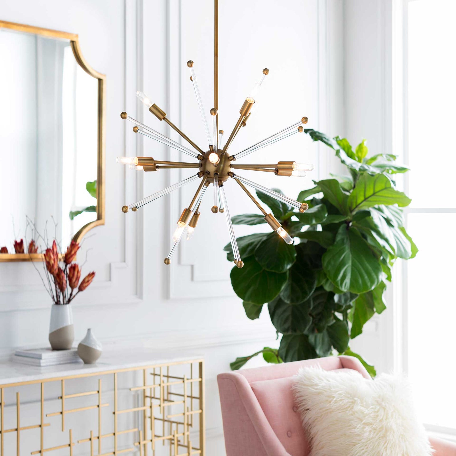 Wells Ceiling Lamp Bronze/Clear