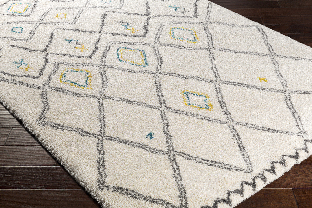 Wilder White/Charcoal/Mustard Area Rug