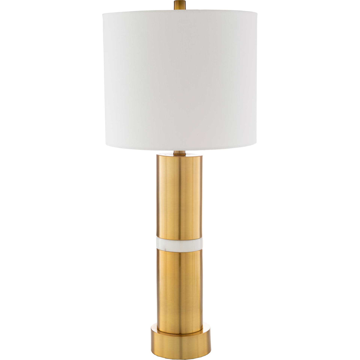Yaseen Table Lamp White/Brass/Off-White