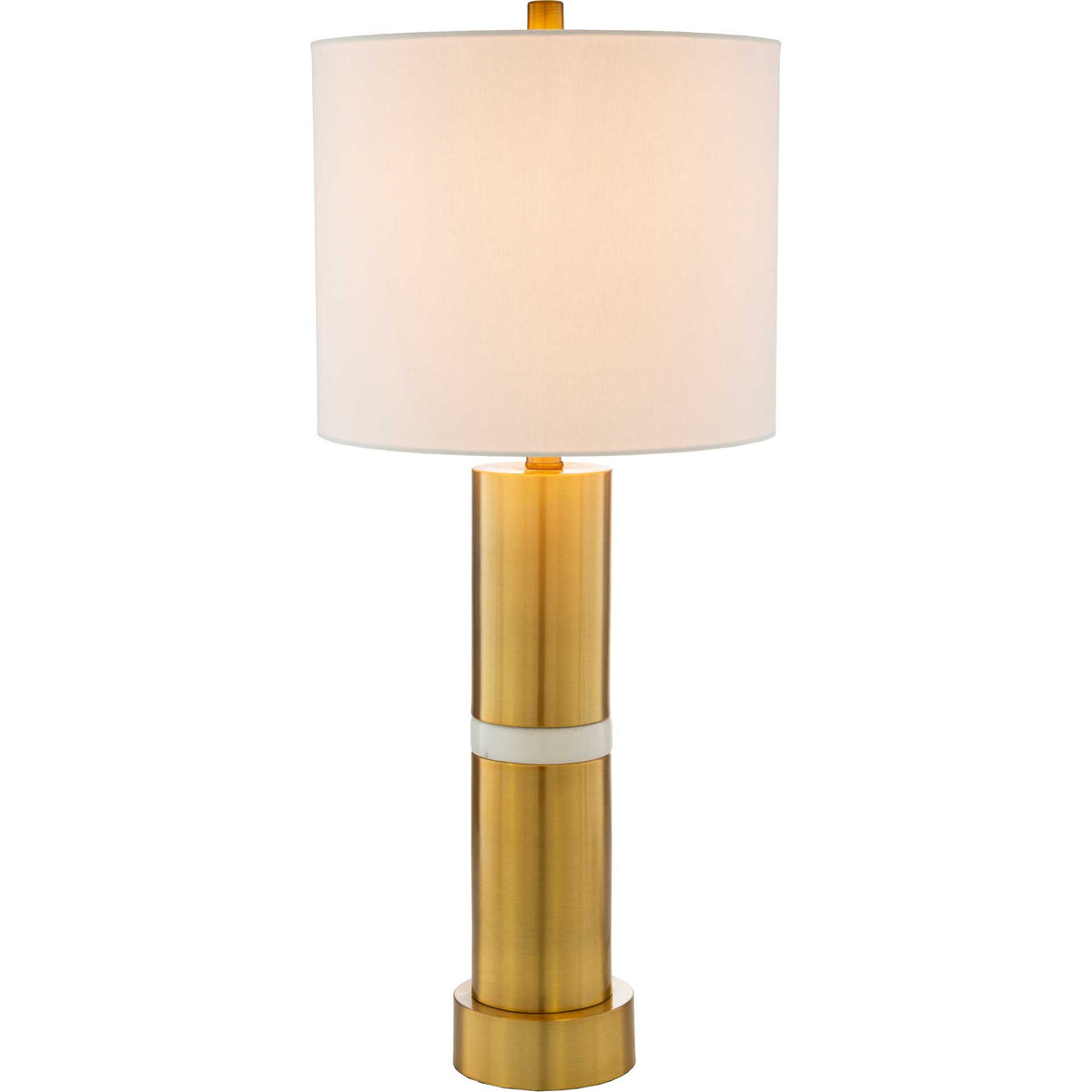 Yaseen Table Lamp White/Brass/Off-White