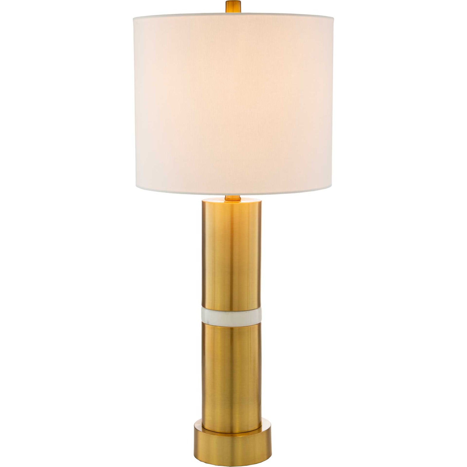 Yaseen Table Lamp White/Brass/Off-White