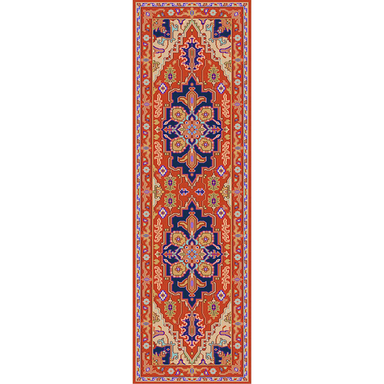 Zeus Cherry/Beige Runner Rug