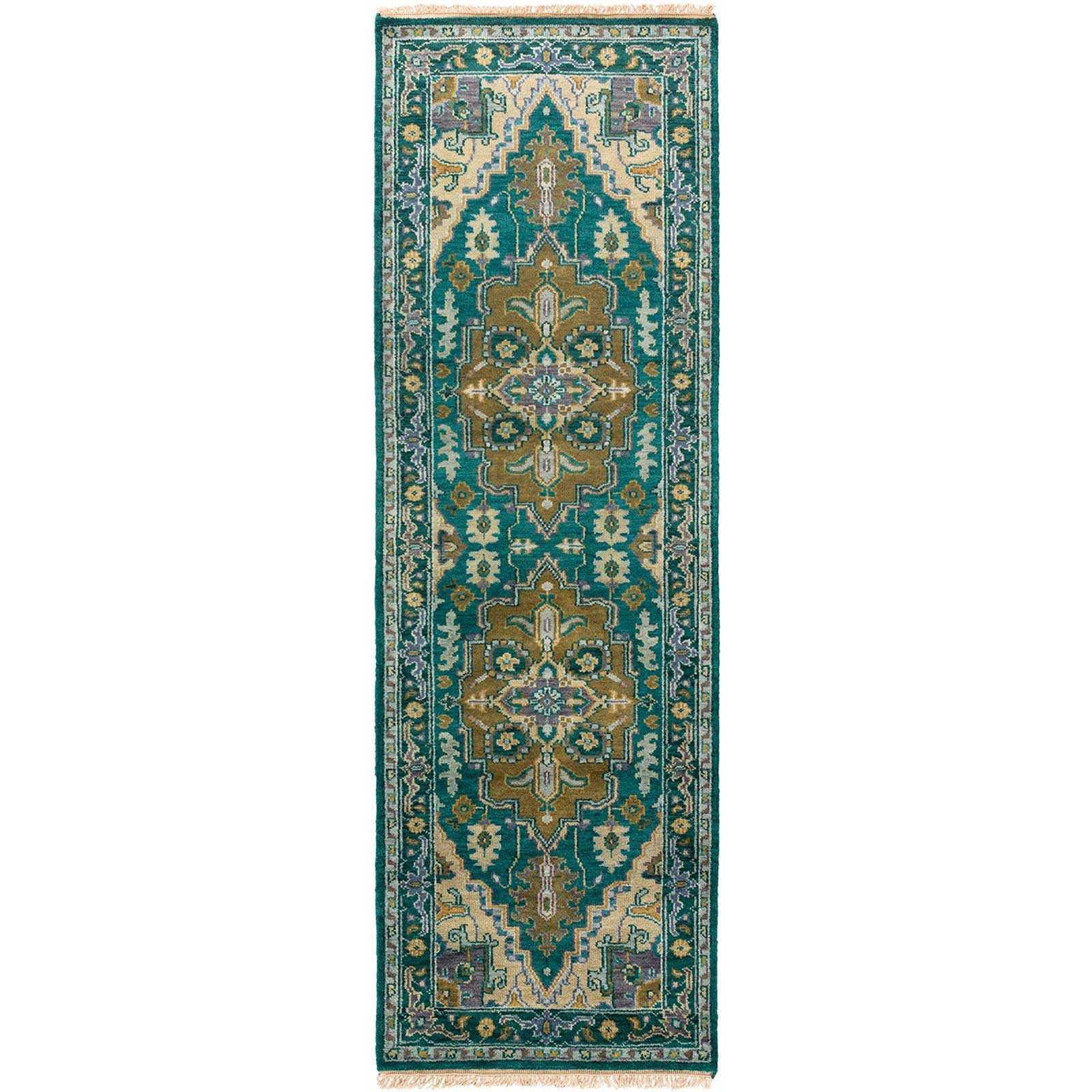 Zeus Teal/Olive Runner Rug