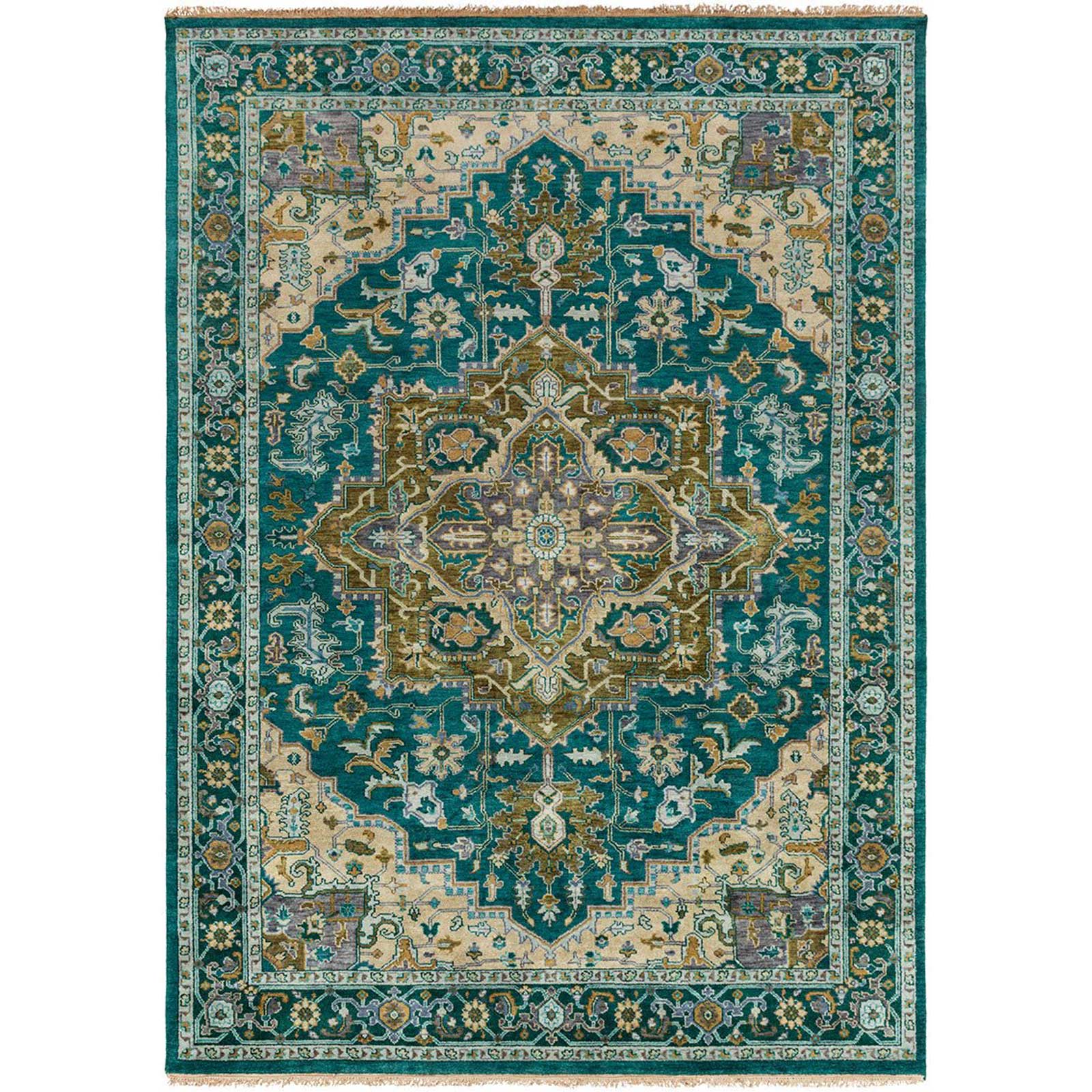 Zeus Teal/Olive Area Rug - Froy.com