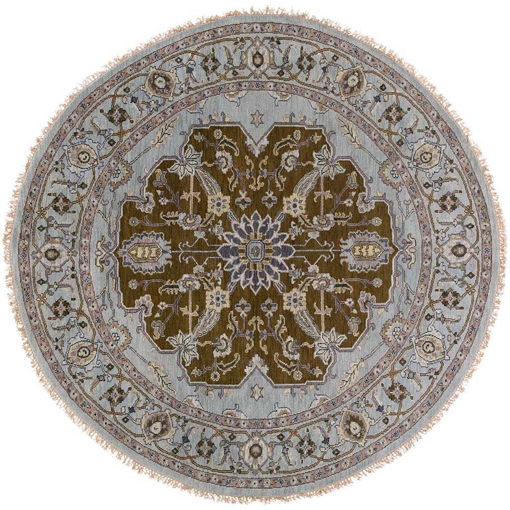 Zeus Slate/Charcoal Round Rug