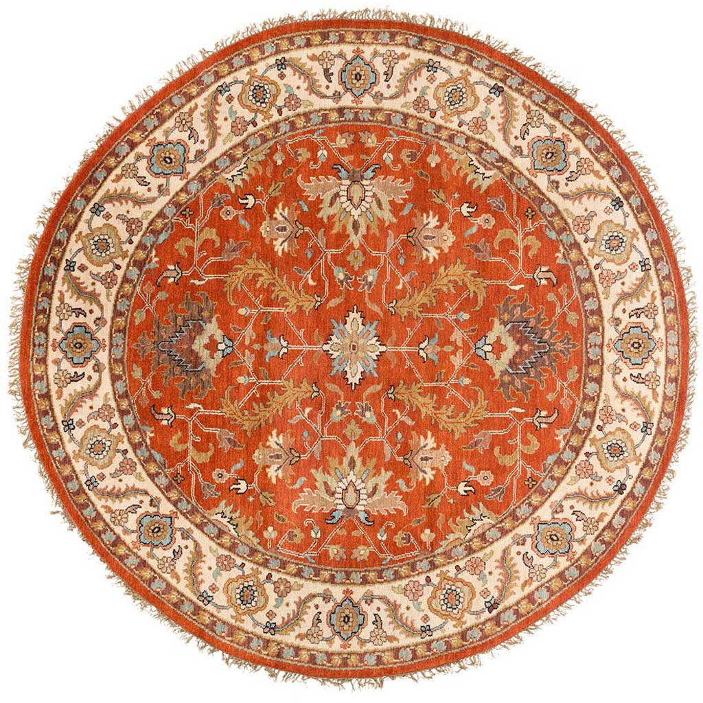 Zeus Butter/Light Gray Round Rug