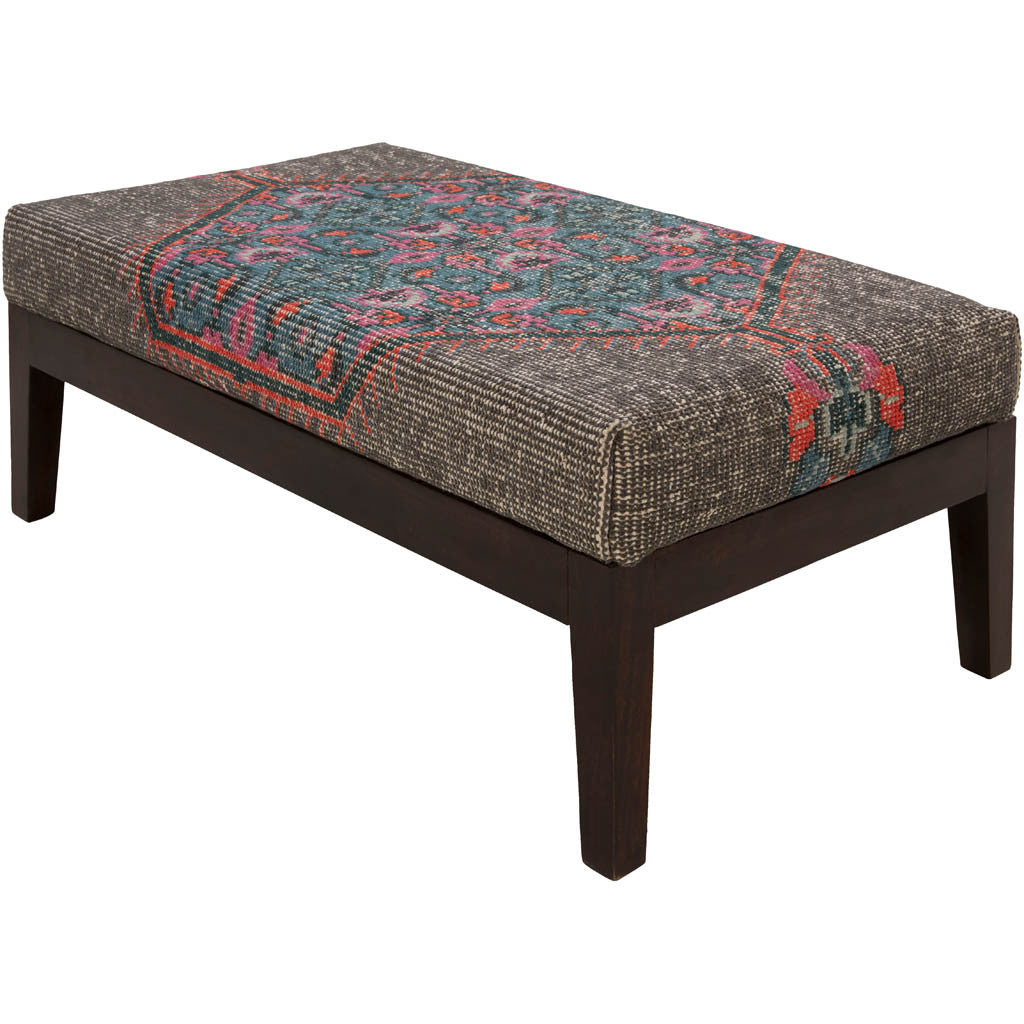 Zahara Charcoal/Teal/Hot Pink Bench