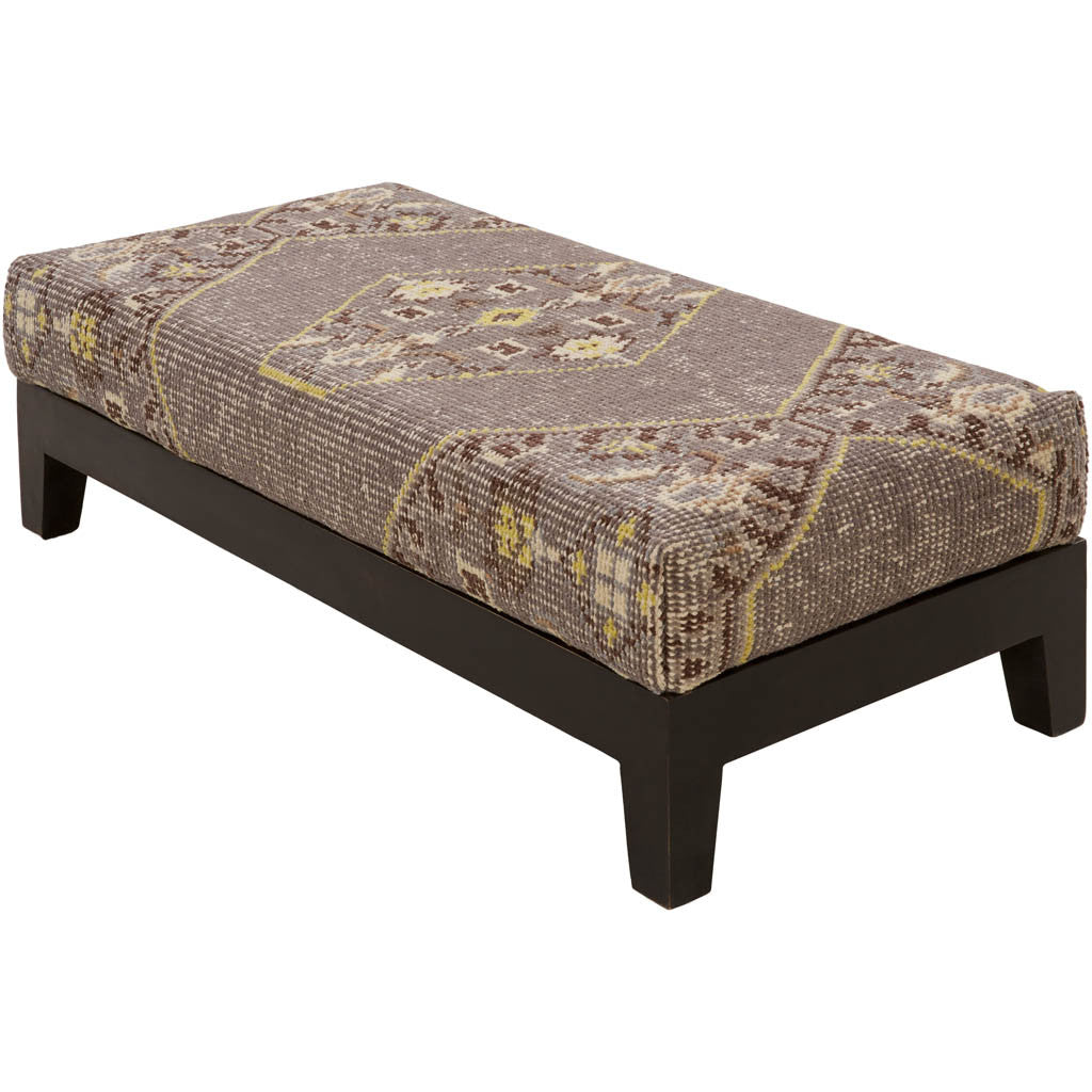 Zahara Charcoal/Light Gray/Beige Bench