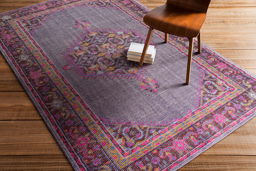 Zahra Iris/Chocolate Area Rug