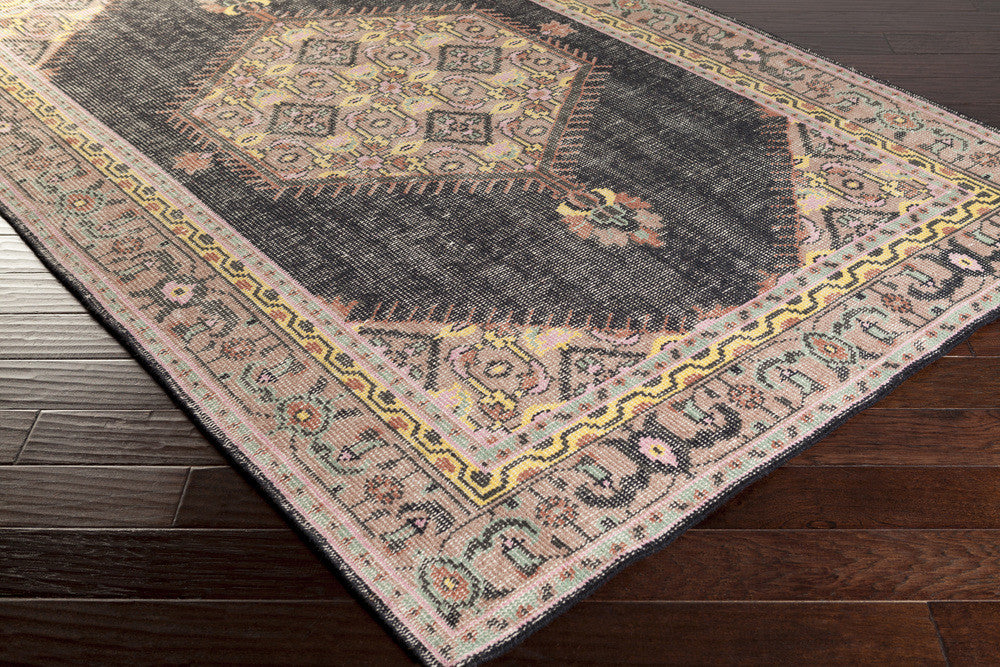 Zahra Charcoal/Mauve Area Rug