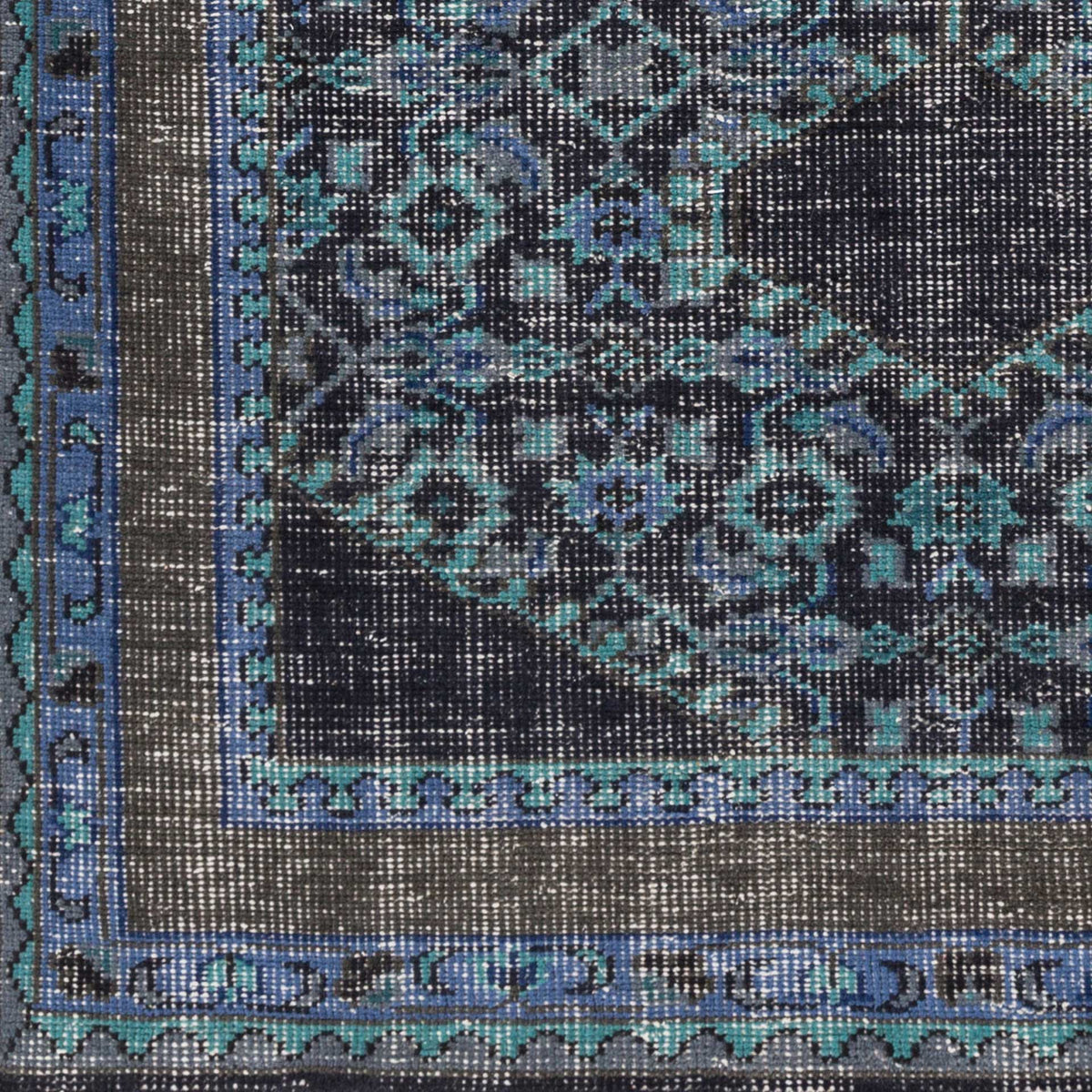 Zahra Slate/Cobalt/Olive Area Rug