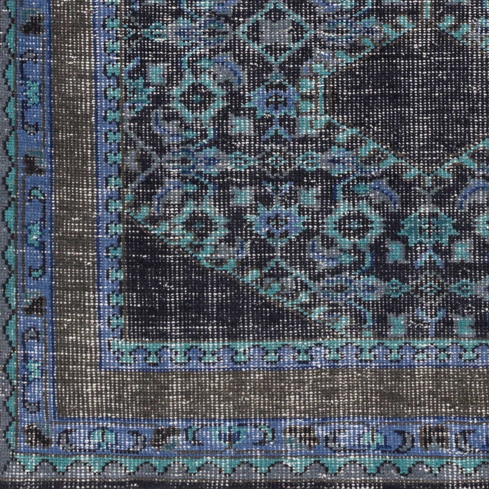 Zahra Slate/Cobalt/Olive Area Rug